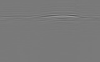 Figure 4: 2D radar intensity plot of the metal ball at 10cm below the surface